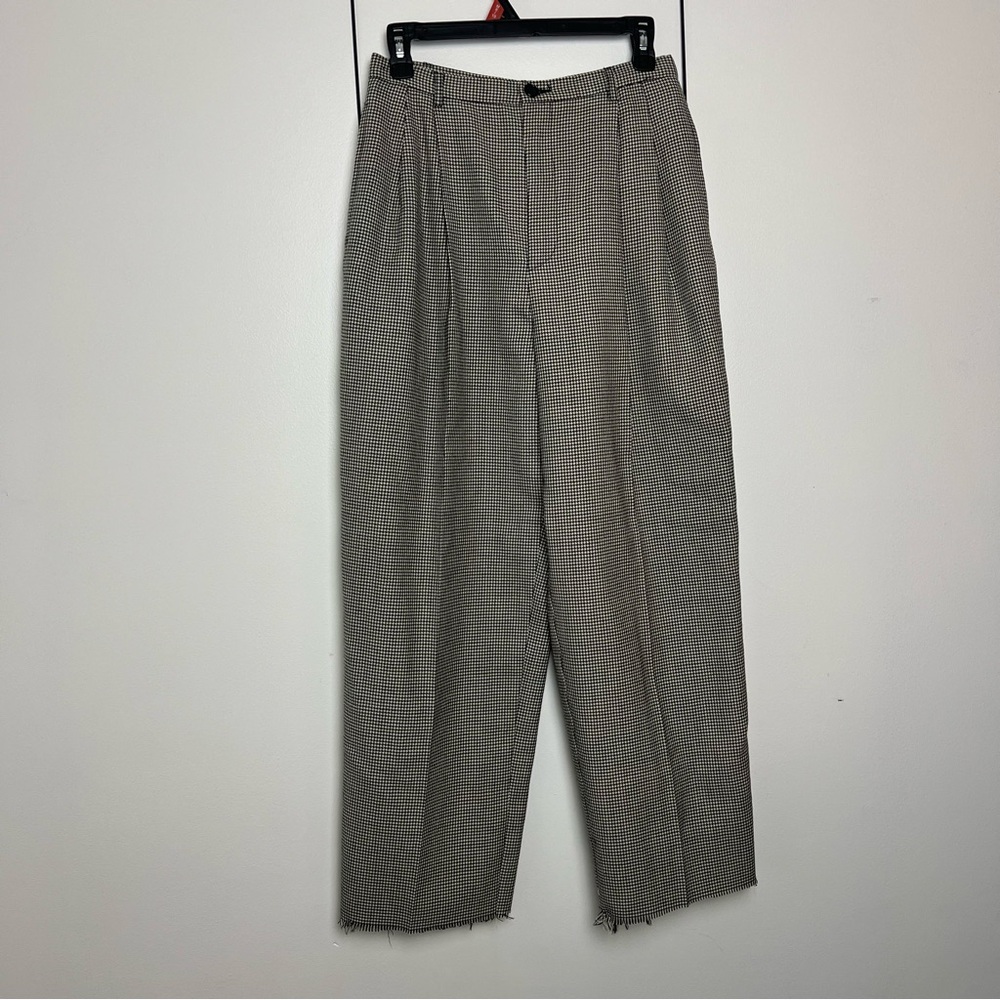 Women’s Dress Trouser Black and White Checkered Size 6 Cropped